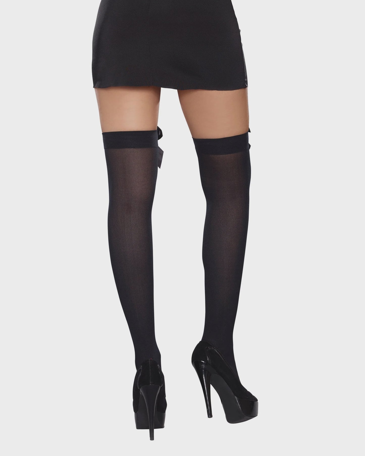 10342 BOW TOP OPAQUE STOCKING