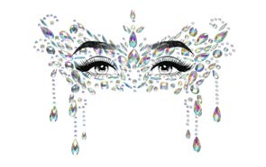 EYE033 Masquerade adhesive face jewels sticker