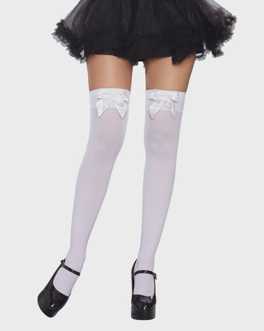 10342 BOW TOP OPAQUE STOCKING