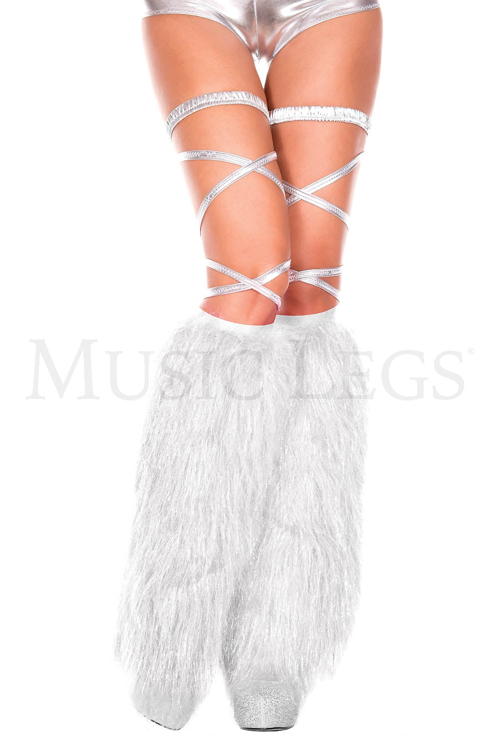 5536 Furry lurex leg warmers
