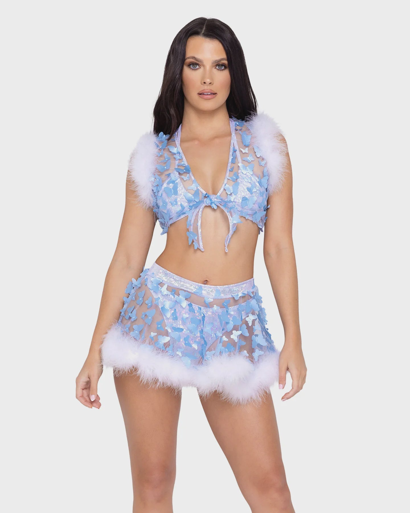 6244 - SHEER BUTTERFLY TIE-TOP