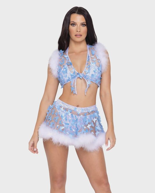6244 - SHEER BUTTERFLY TIE-TOP