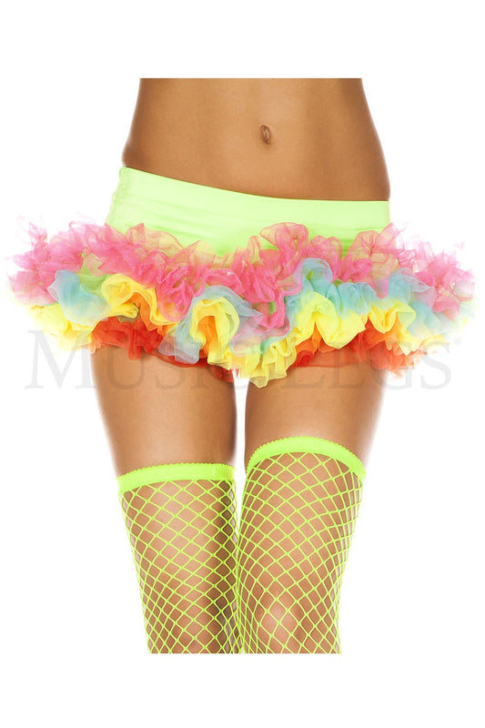 761 Soft tulle rainbow skirt (Glow UV Reactive)