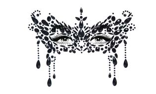 EYE033 Masquerade adhesive face jewels sticker
