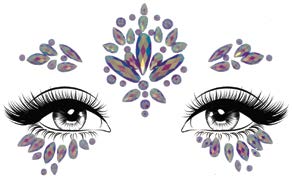 EYE043 Verity adhesive face jewels sticker.