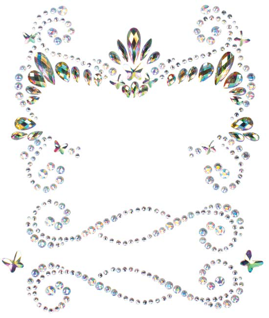 EYE051 Pixie adhesive face jewels sticker