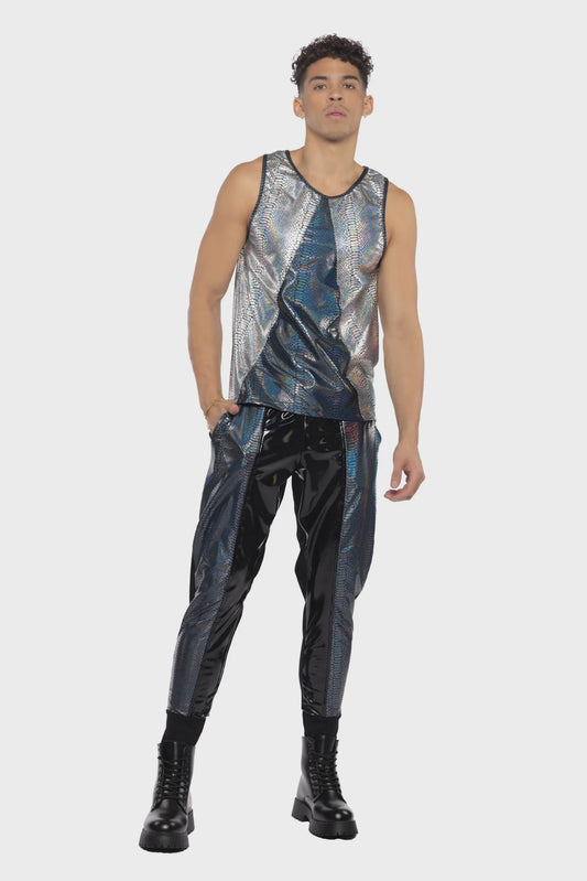 JR153 - PYTHON & PVC UNISEX JOGGER